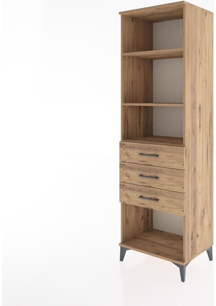 Hyperion Dolap 3 Raflı 3 Çekmeceli 60X44X195 Çam-Çam modelleri