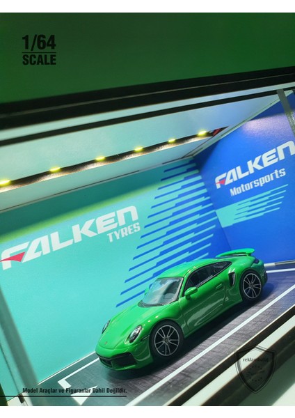 Falken Diecast LED Işıklı Akrilik Korumalı Stand/diorama 1:64 Ölçek fiyatları