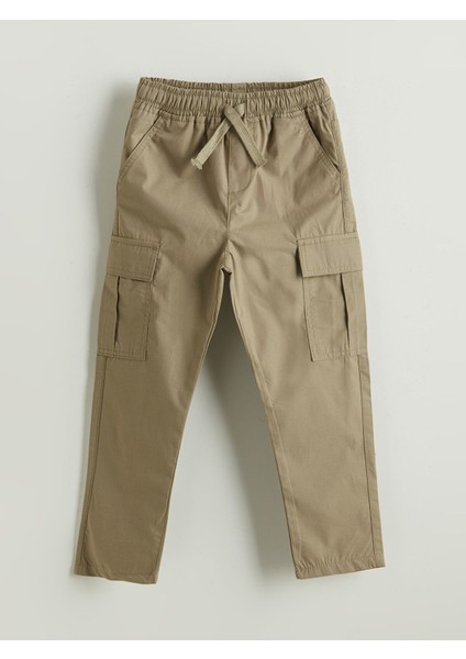 Yeni Sezon Beli Lastikli Erkek Çocuk Kargo Pantolon