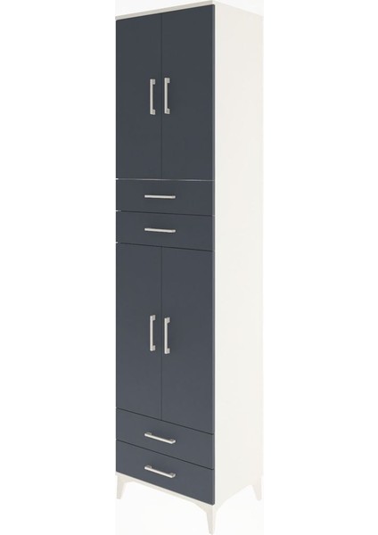 Hyperion Dolap 5 Raflı 4 Çekmeceli 4 Kapaklı 60X44X243 Aytaşı-Antrasit modelleri