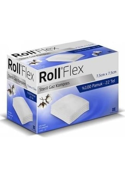 Flex Steril Gaz Kompres 7.5 cm x 7.5 cm - 100 Adet