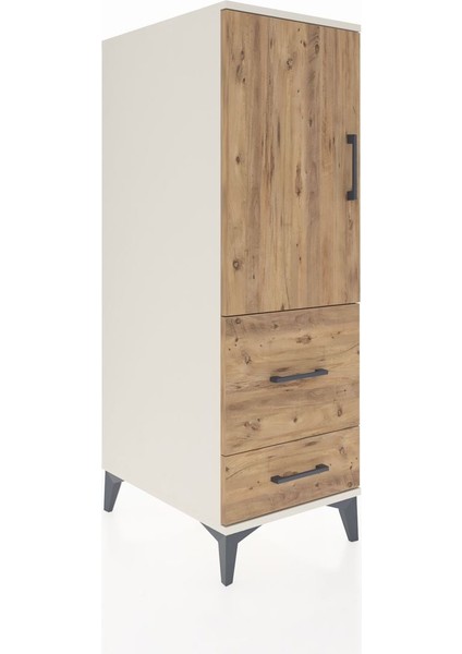 Kronos Dolap Tek Raflı 2 Çekmeceli Tek Kapaklı 44X59X134 Aytaşı-Çam fiyatları