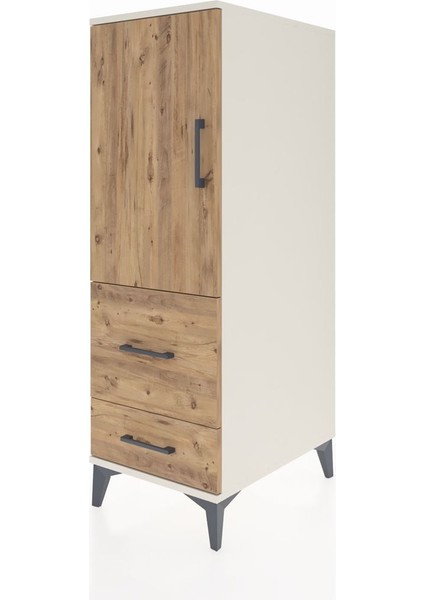 Kronos Dolap Tek Raflı 2 Çekmeceli Tek Kapaklı 44X59X134 Aytaşı-Çam modelleri