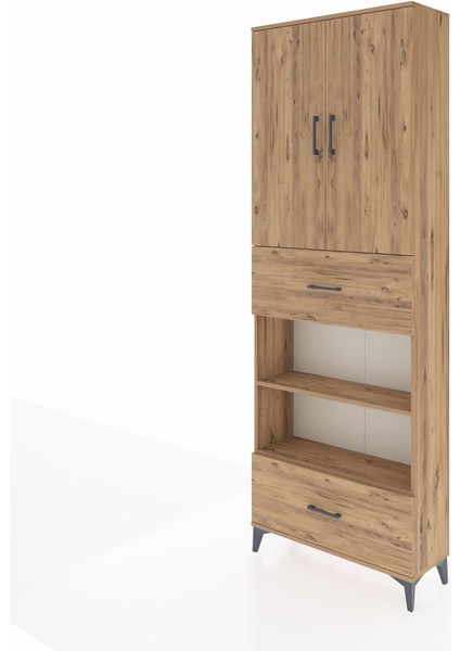Arges Dolap 5 Raflı 2 Çekmeceli 2 Kapaklı 88X30X243 Çam-Çam modelleri