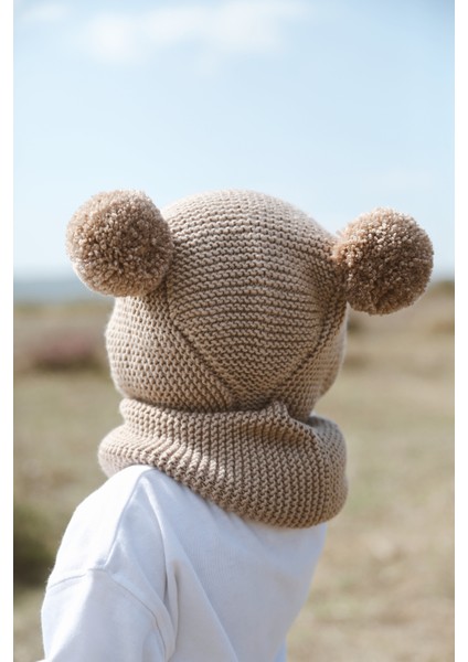 Ponponlu Unisex El Örgüsü Bebek/çocuk Bere-Boyunluk Takımı modelleri