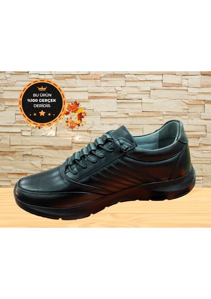 AD-023.01 Siyah Hakiki Deri Casual Ayakkabı fiyatları