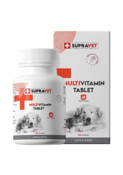 Kedi ve Köpekler Için Multivitamin Tablet 75 Adet - SUP036 - Petshopundan