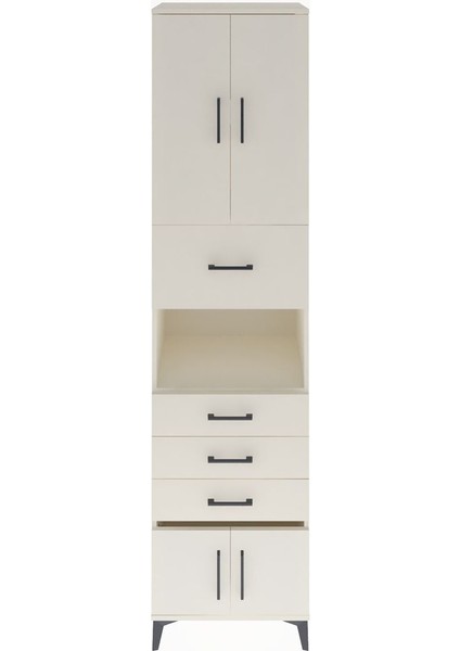Hyperion Dolap 3 Raflı 4 Çekmeceli 4 Kapaklı 60X44X243 Aytaşı-Aytaşı