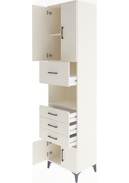 Hyperion Dolap 3 Raflı 4 Çekmeceli 4 Kapaklı 60X44X243 Aytaşı-Aytaşı fırsatları