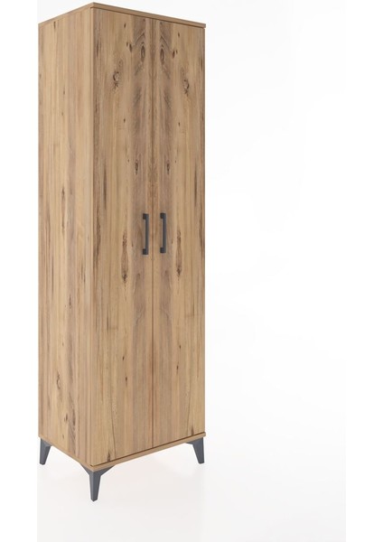 Hyperion Dolap 3 Raflı 2 Kapaklı Tek Askılı 60X44X195 Çam-Çam fiyatları