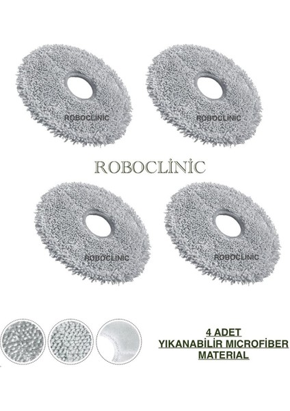 Dreame L10S Pro Gen 2 Yedek Mop 4 Adet