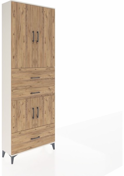 Arges Dolap 4 Raflı 3 Çekmeceli 4 Kapaklı 88X30X243 Aytaşı-Çam fiyatları