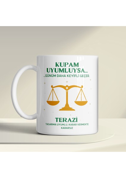 Terazi Burcu Kahve Kupası – Estetik ve Denge Tutkunlarına Özel Astroloji Temalı Hediye
