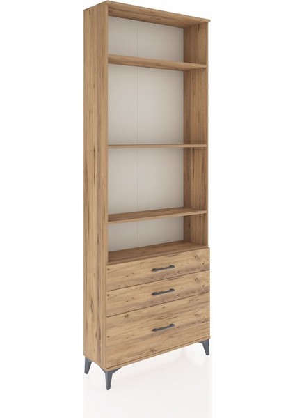 Arges Dolap 4 Raflı 3 Çekmeceli 88X30X243 Çam-Çam fiyatları