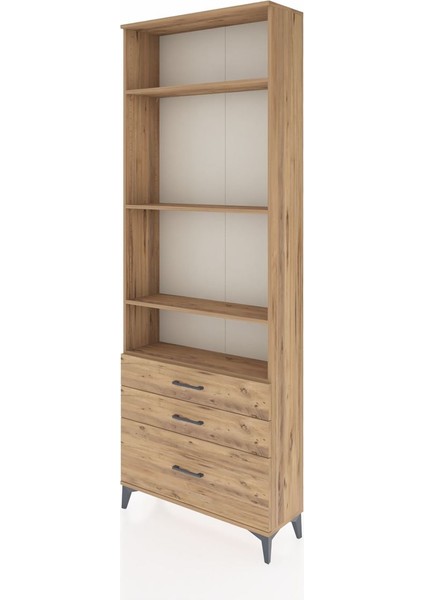 Arges Dolap 4 Raflı 3 Çekmeceli 88X30X243 Çam-Çam modelleri