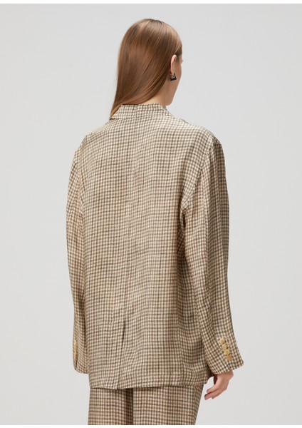 Bej Kareli Blazer fırsatları