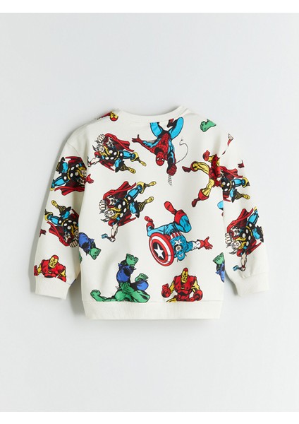 Yeni Sezon Bisiklet Yaka Marvel Baskılı Erkek Çocuk Sweatshirt ve Eşofman Altı modelleri