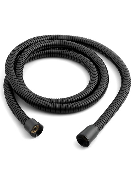 Spiral Paslanmaz Örgülü Duş Bağlantı Hortumu 150 cm Dayanıklı Esnek Banyo Aksesuarı Fıskiye Siyah fiyatları
