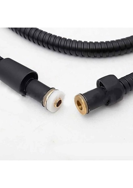 Spiral Paslanmaz Örgülü Duş Bağlantı Hortumu 150 cm Dayanıklı Esnek Banyo Aksesuarı Fıskiye Siyah indirimleri