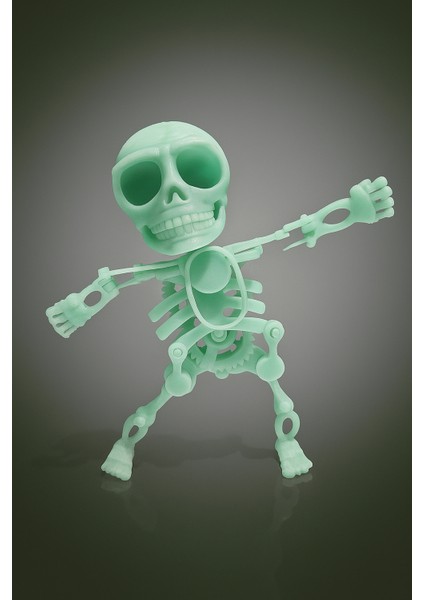 Glow-In-The-Dark Iskelet Figür - 3D Cadılar Bayramı Dekoru | Üç Boyutlu Baskı
