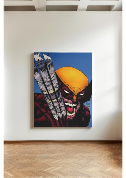 Wolverine Keskin Pençe - Kanvas Tablo - Marvel Çizgi Roman Retro Duvar Dekoru