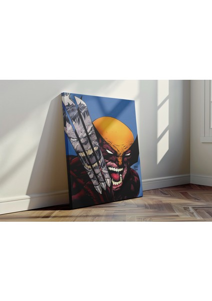 Wolverine Keskin Pençe - Kanvas Tablo - Marvel Çizgi Roman Retro Duvar Dekoru modelleri