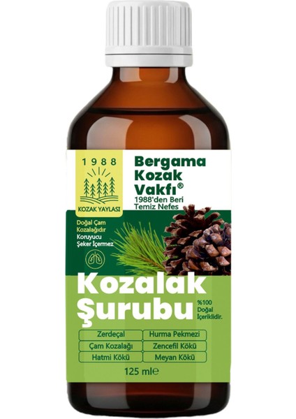 Bergama Kozak Vakfı Kozalak Şurubu 125 ml fırsatları
