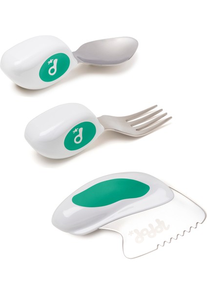 Aquamarine Ergonomik Çelik 3'lü Çatal Kaşık Bıçak Seti