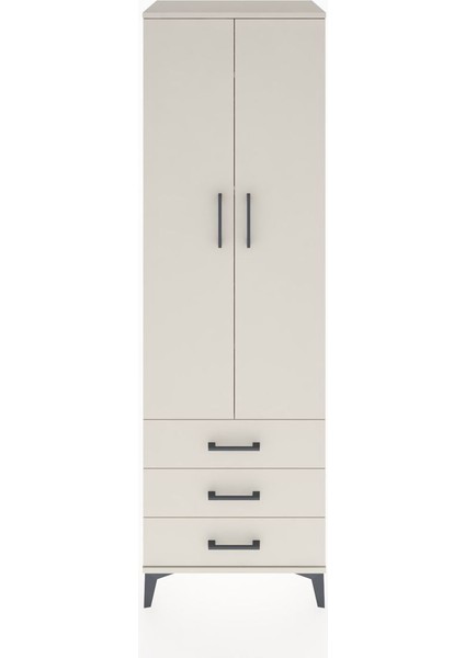 Hyperion Dolap 4 Raflı 3 Çekmeceli 2 Kapaklı 60X44X195 Aytaşı-Aytaşı