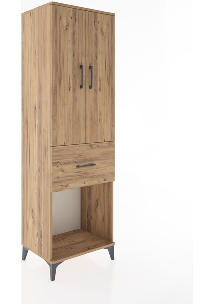 Hyperion Dolap Tek Raflı Tek Çekmeceli Tek Askılı 60X44X195 Çam-Çam fiyatları