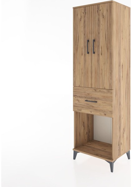 Hyperion Dolap Tek Raflı Tek Çekmeceli Tek Askılı 60X44X195 Çam-Çam modelleri