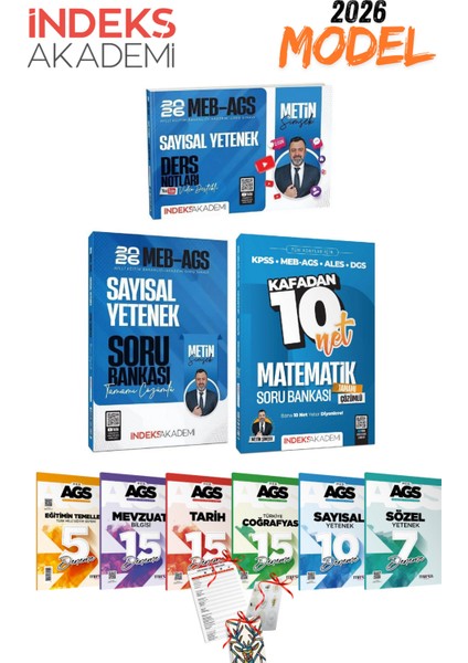 2026 Meb Ags Sayısal Yetenek Soru Bankası+Ders Notları+Deneme Seti+6lı Branş Denemesi