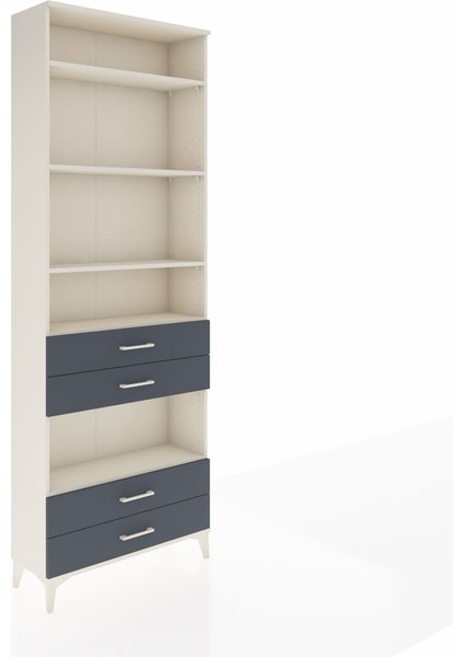 Arges Dolap 5 Raflı 4 Çekmeceli 88X30X243 Aytaşı-Antrasit fiyatları