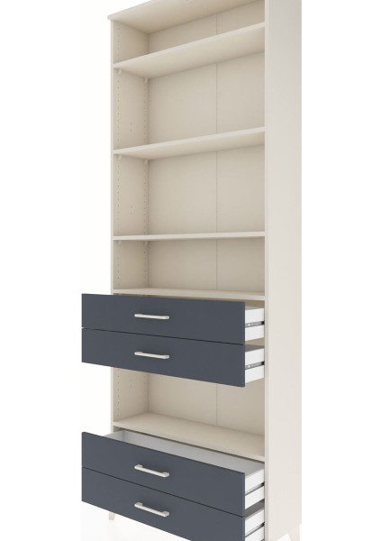 Arges Dolap 5 Raflı 4 Çekmeceli 88X30X243 Aytaşı-Antrasit indirimleri