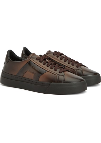 Koyu Kahverengi Erkek Deri Sneaker fiyatları