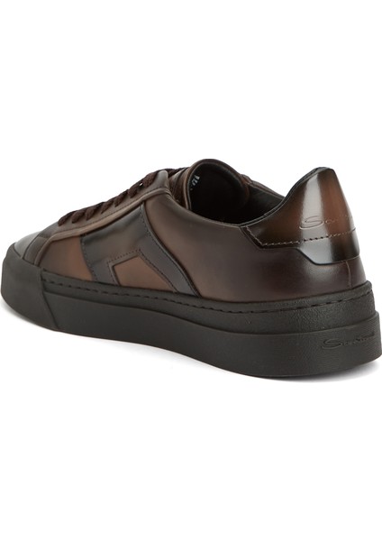 Koyu Kahverengi Erkek Deri Sneaker modelleri