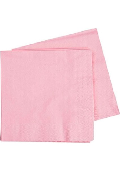 Düz Pembe Renkli Peçete Sunumluk 20 Adet Dekoratif Estetik Doğum Günü Parti Konsepti 16X16 cm fiyatları