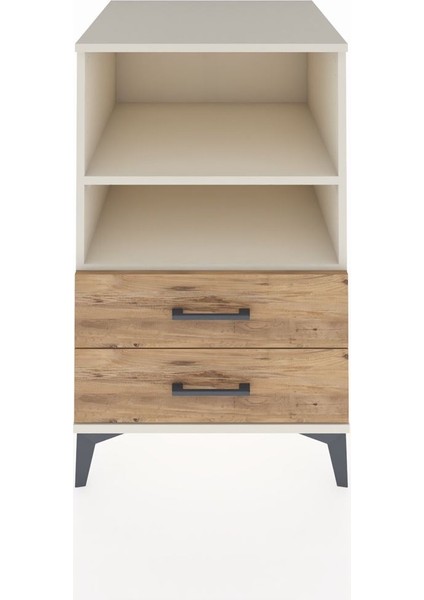 Kronos Komodin 2 Raflı 2 Çekmeceli 60X59X96 Aytaşı-Çam