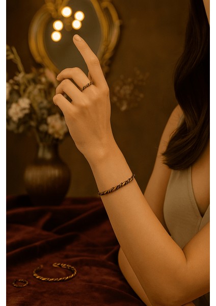 Yaprak Bakır Yüzük