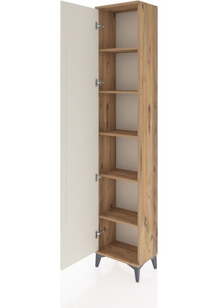 Arges Dolap 5 Raflı Tek Kapaklı 44X30X221 Çam-Aytaşı fırsatları