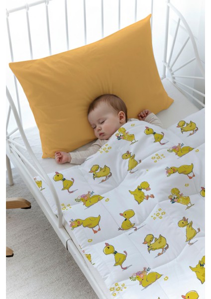 Organik Baskılı Bebek (100X150 Cm) Yorgan Seti - Iconic Serisi - Eğlenceli Ördekler fiyatları