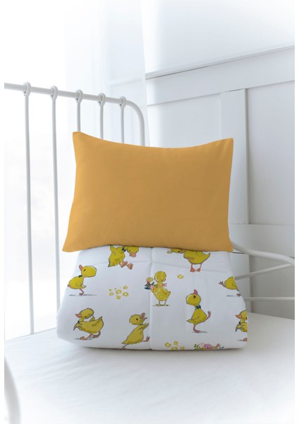 Organik Baskılı Bebek (100X150 Cm) Yorgan Seti - Iconic Serisi - Eğlenceli Ördekler modelleri