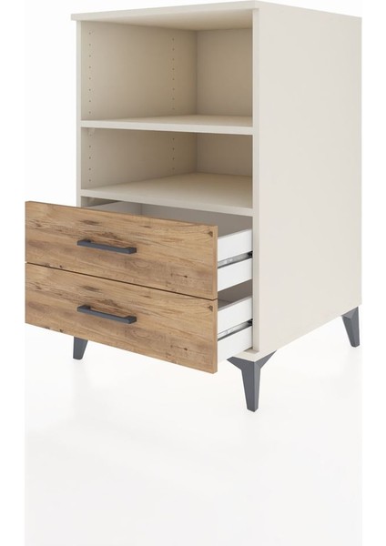 Kronos Komodin 2 Raflı 2 Çekmeceli 60X59X96 Aytaşı-Çam fırsatları