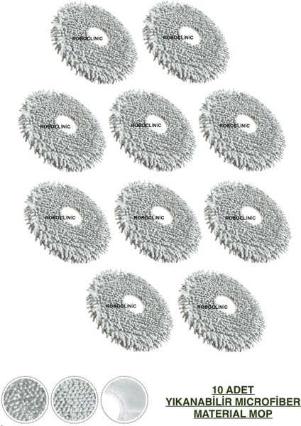 Roborock Qrevo S Yedek Mop 10 Adet