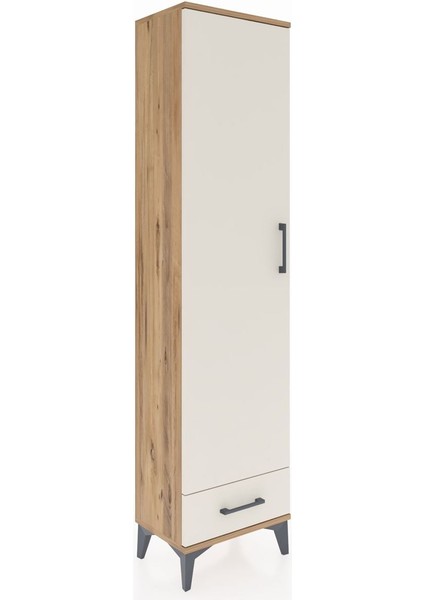 Arges Dolap 5 Raflı Tek Çekmeceli Tek Kapaklı 44X30X182 Çam-Aytaşı fiyatları