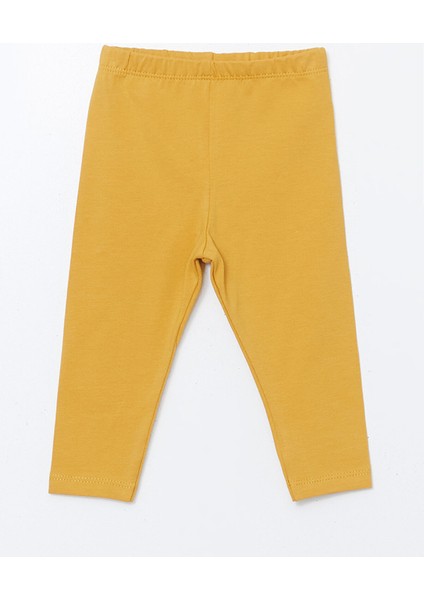 Yeni Sezon Beli Lastikli Basic Kız Bebek Tayt