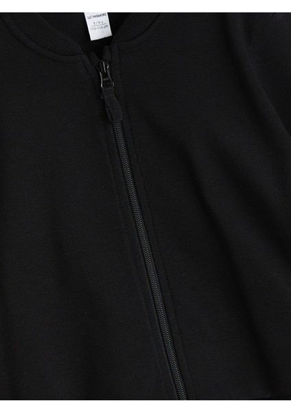 Yeni Sezon Kolej Yaka Uzun Kollu Basic Erkek Çocuk Fermuarlı Sweatshirt fiyatları
