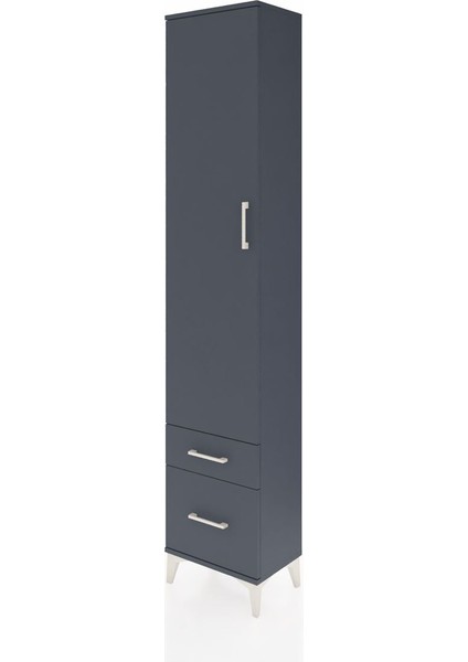 Arges Dolap 2 Raflı 2 Çekmeceli Tek Askılı 44X30X221 Antrasit-Antrasit modelleri