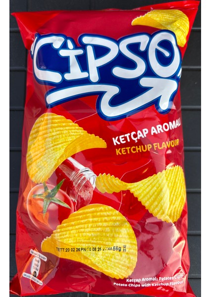 Cipso Ketçap Aromalı Cips 56 gr 3 Adet