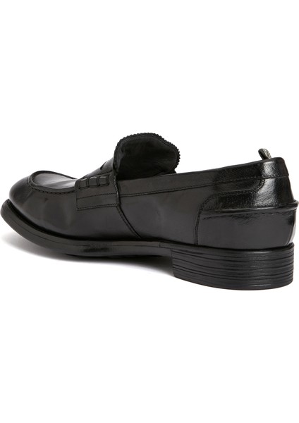 Chronicle Siyah Erkek Deri Loafer modelleri